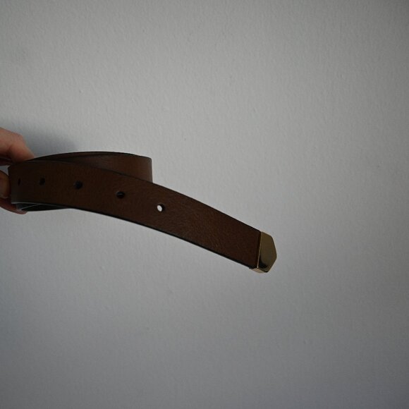 Michael Kors Leather Belt – Medium Brown – Gold Buckle – 41” - Picture 4 of 8